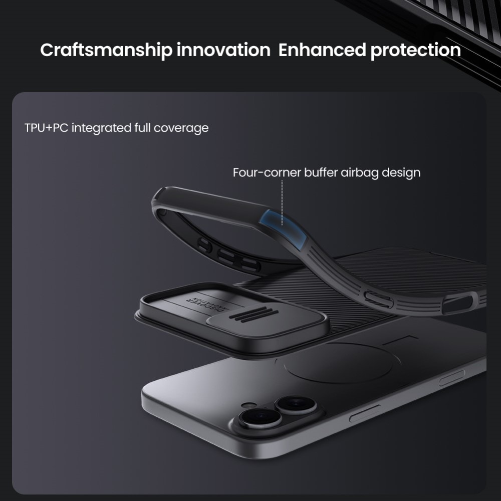 iPhone 16 Cover med kamerabeskyttelse - CamShield, Grøn
