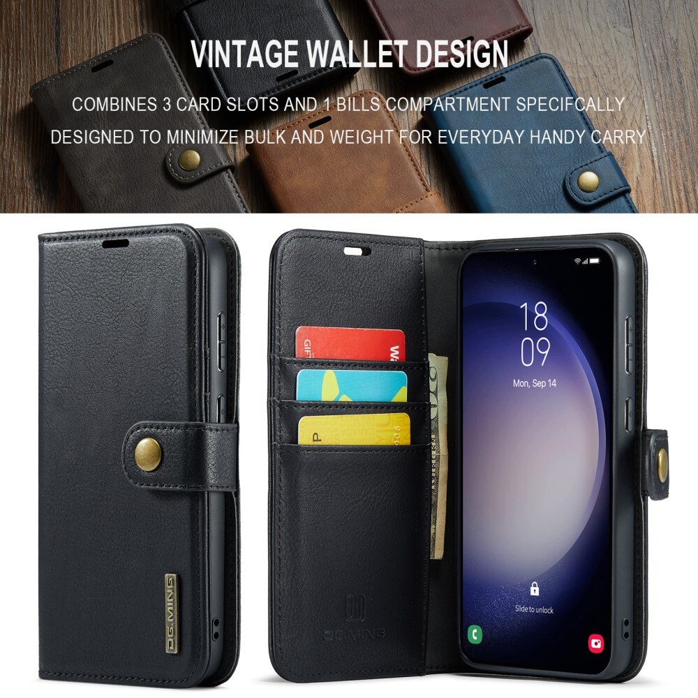 Samsung Galaxy S24 FE Pungetui med aftageligt cover, Black