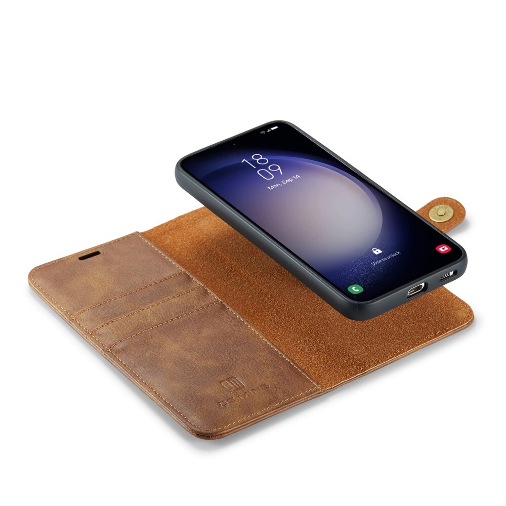 Samsung Galaxy S24 FE Pungetui med aftageligt cover, Cognac