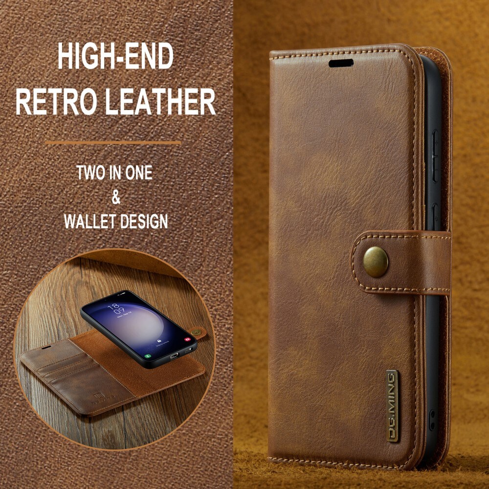 Samsung Galaxy S24 FE Pungetui med aftageligt cover, Cognac