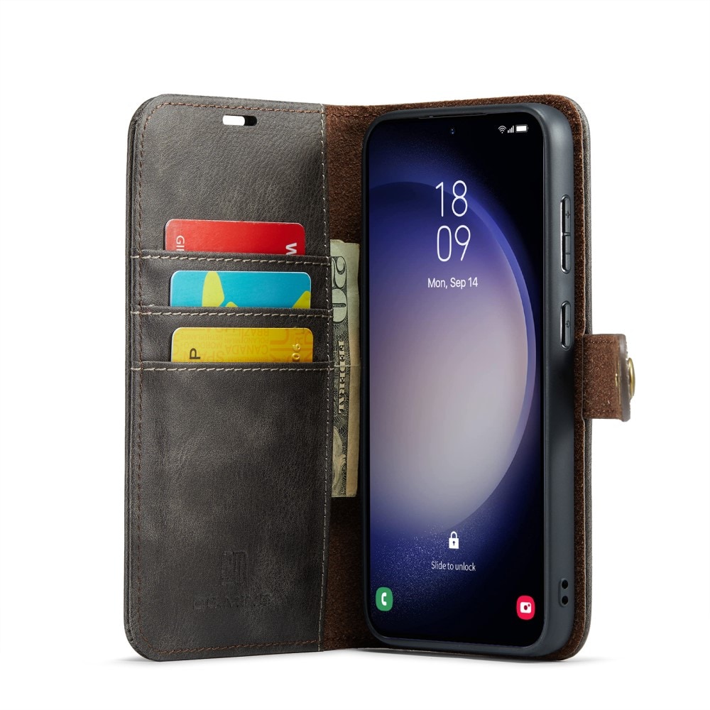 Samsung Galaxy S24 FE Pungetui med aftageligt cover, Brown