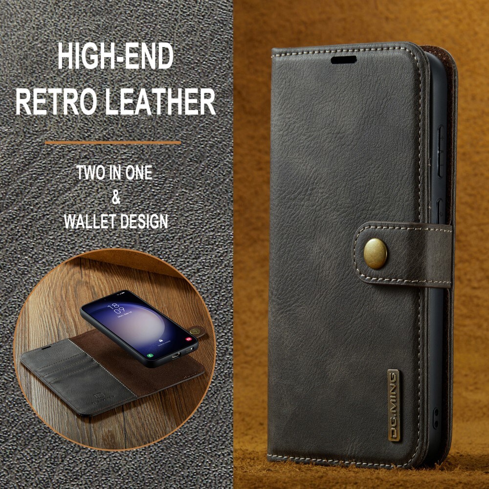 Samsung Galaxy S24 FE Pungetui med aftageligt cover, Brown