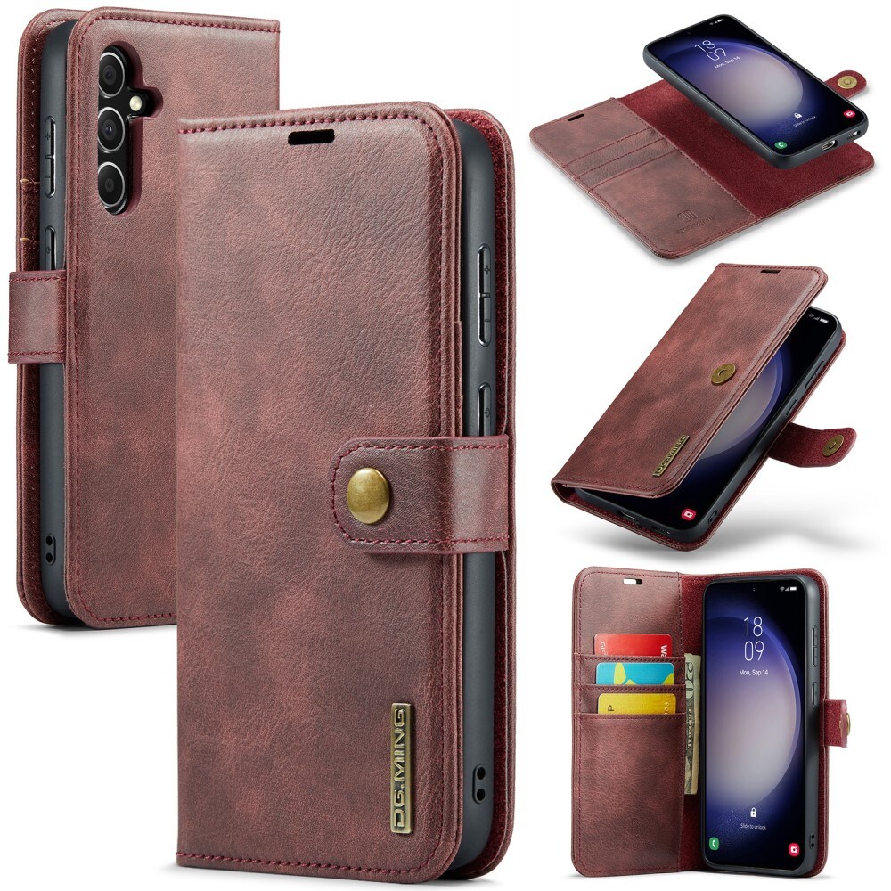 Samsung Galaxy S24 FE Pungetui med aftageligt cover, Red