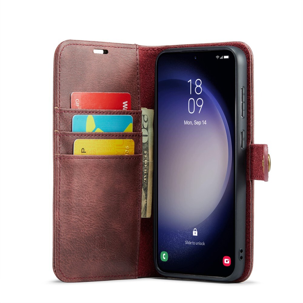 Samsung Galaxy S24 FE Pungetui med aftageligt cover, Red