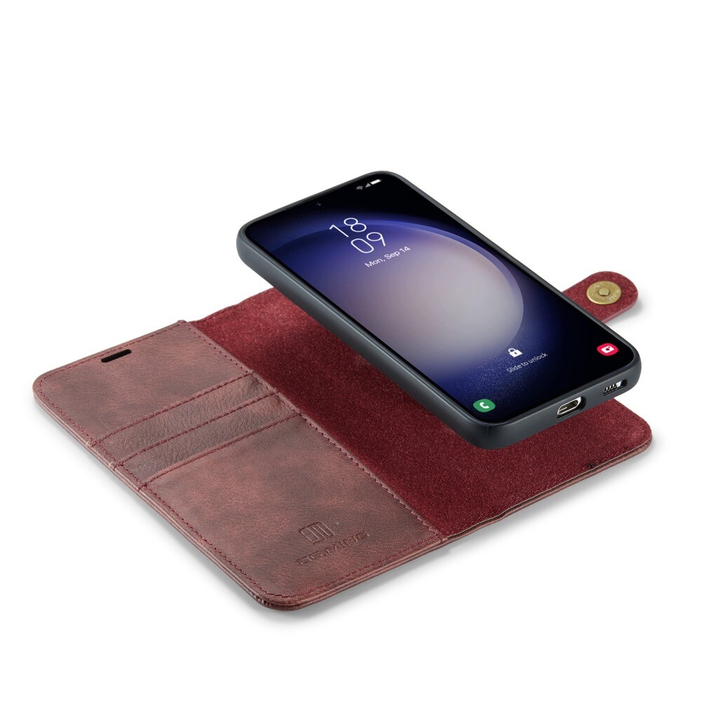 Samsung Galaxy S24 FE Pungetui med aftageligt cover, Red