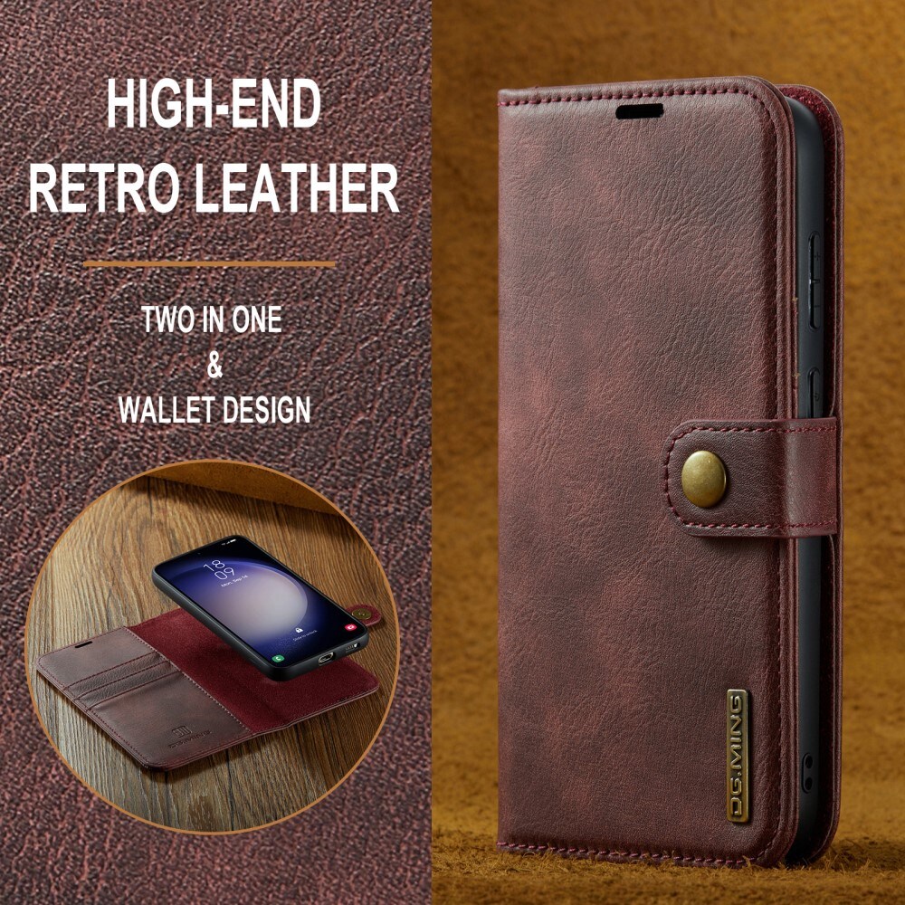Samsung Galaxy S24 FE Pungetui med aftageligt cover, Red