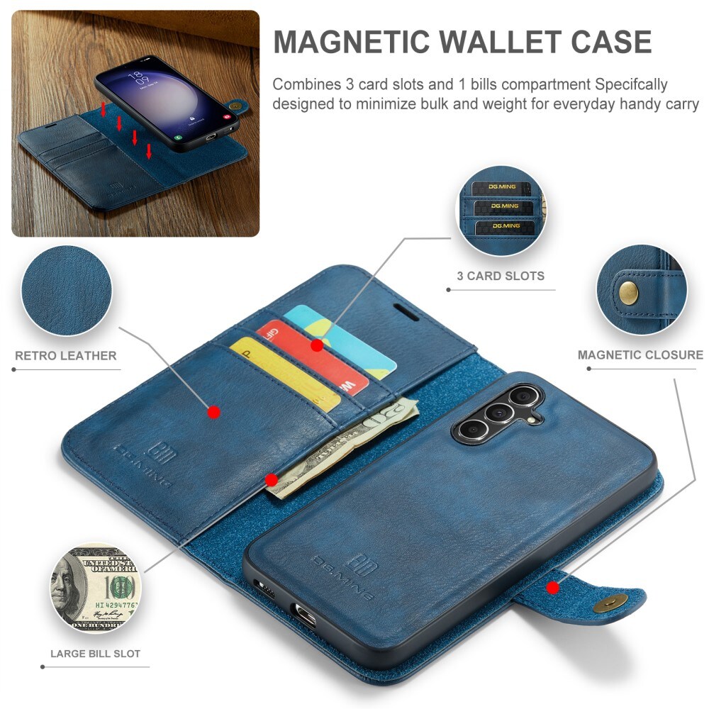 Samsung Galaxy S24 FE Pungetui med aftageligt cover, Blue