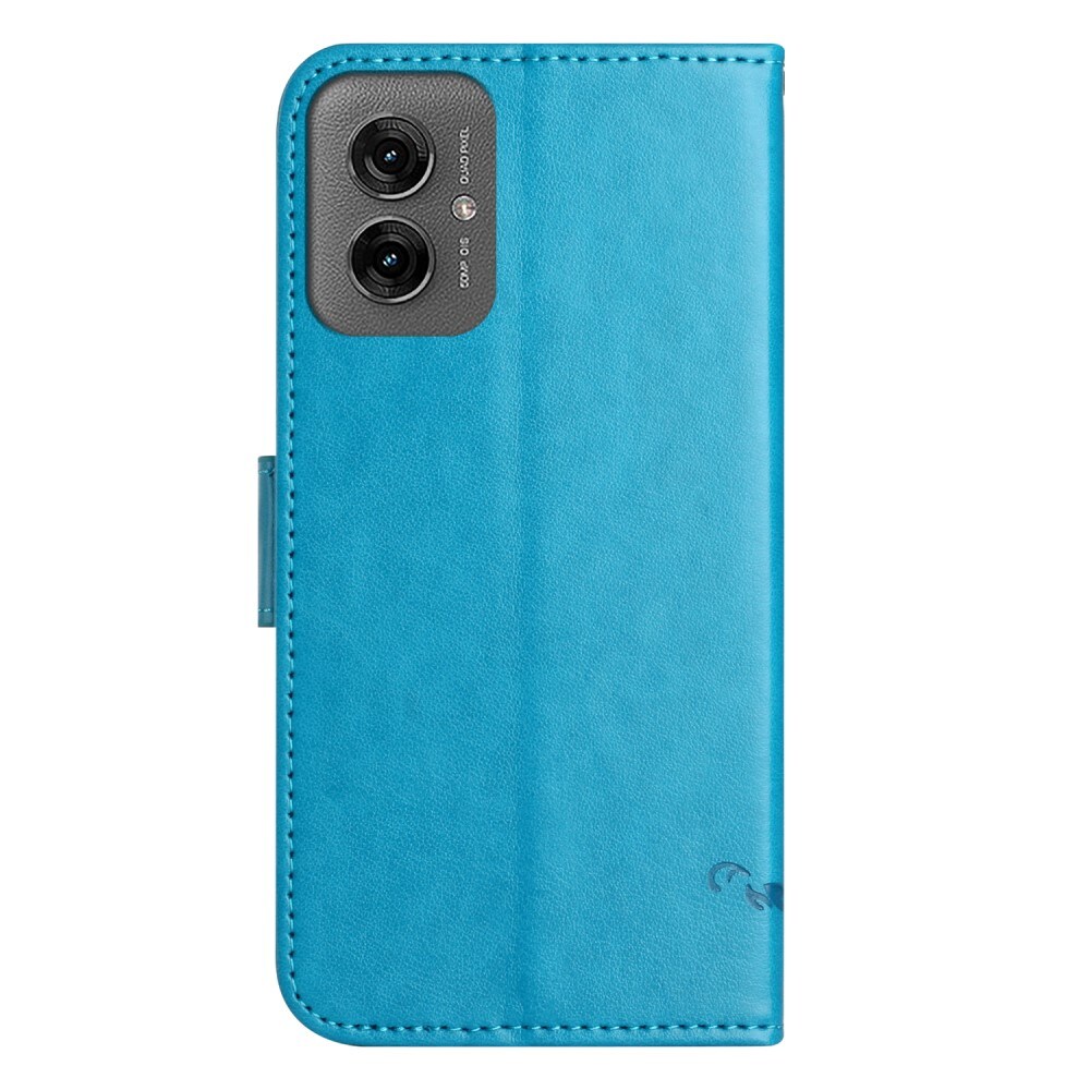 Motorola Moto G55 Mobiletui med sommerfugle, Blå