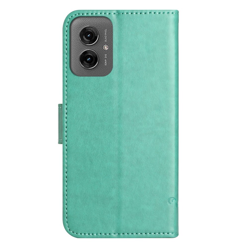 Motorola Moto G55 Mobiletui med sommerfugle, Grøn