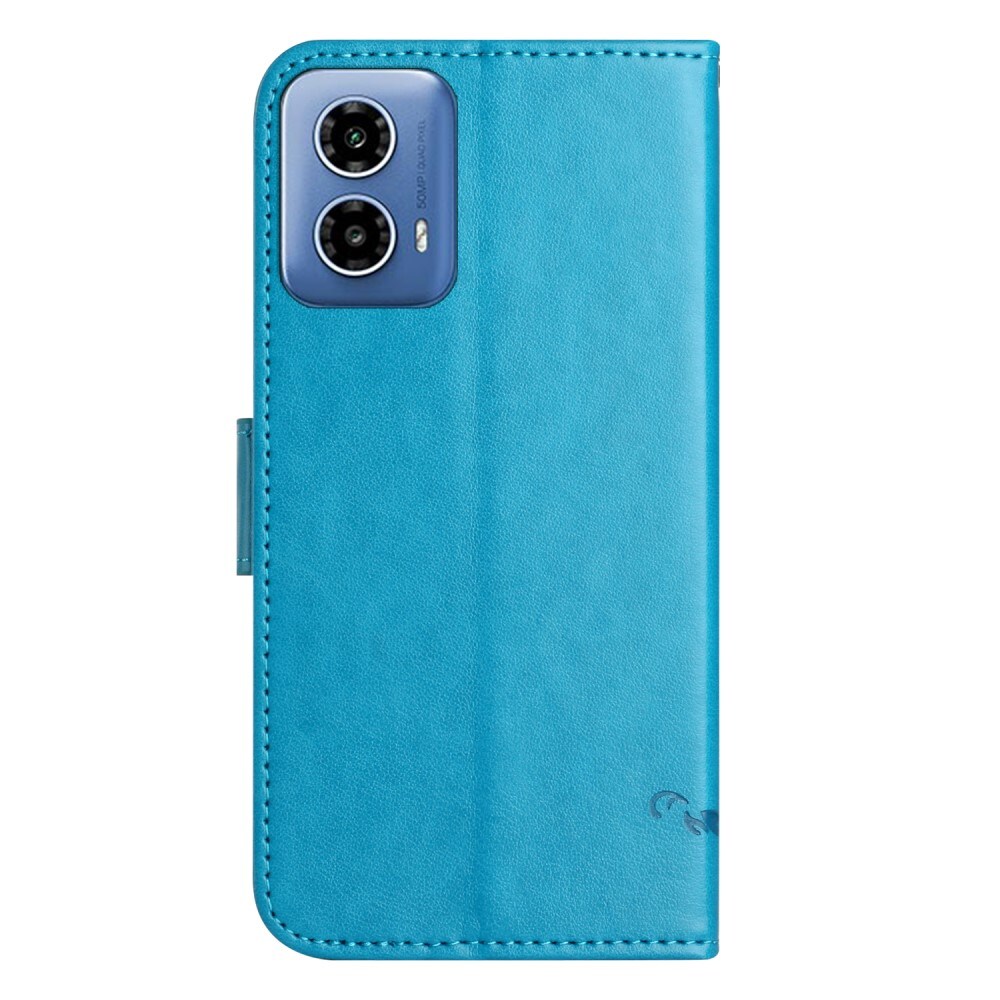 Motorola Moto G35 Mobiletui med sommerfugle, Blå