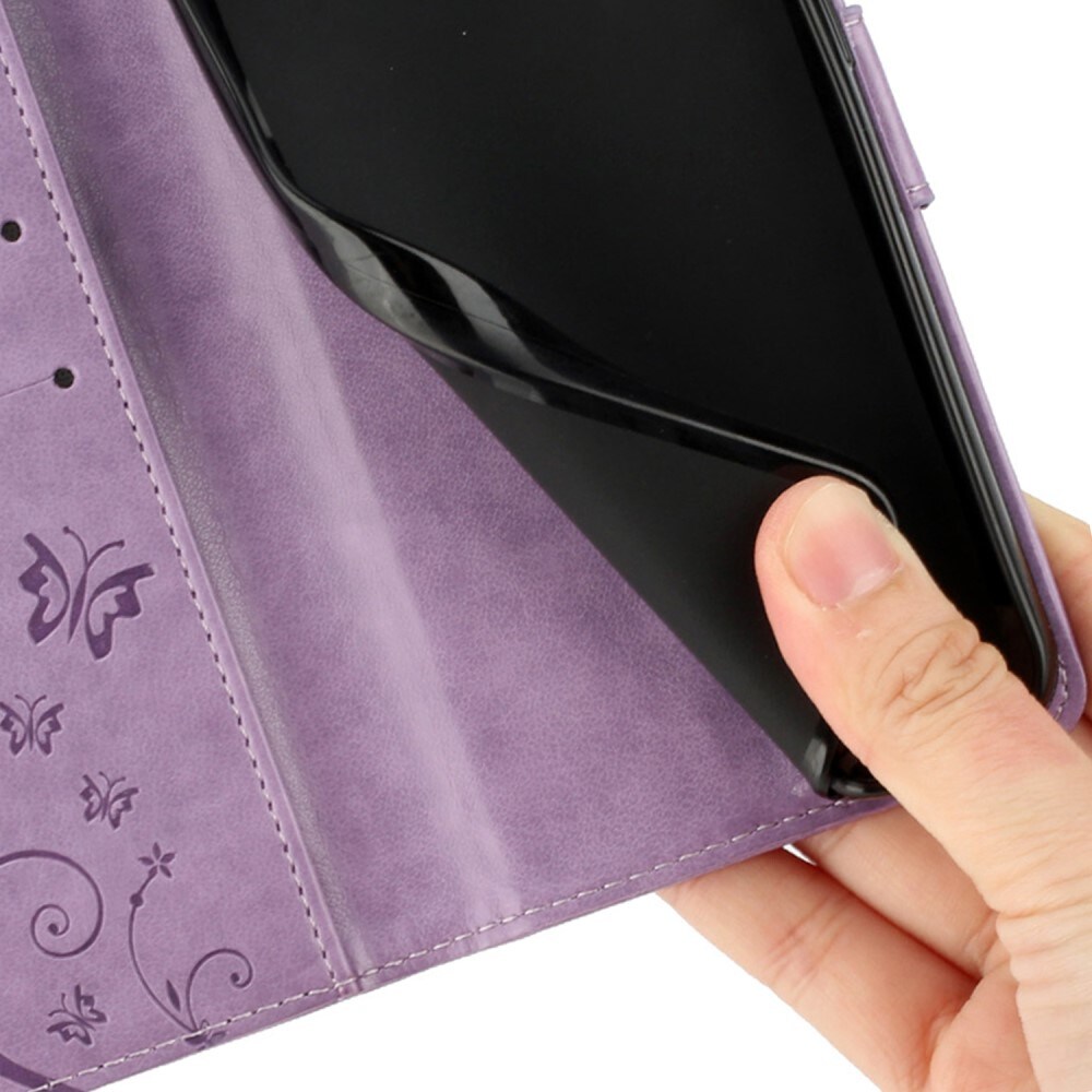 Xiaomi Redmi 14C Mobiletui med sommerfugle, Lilla