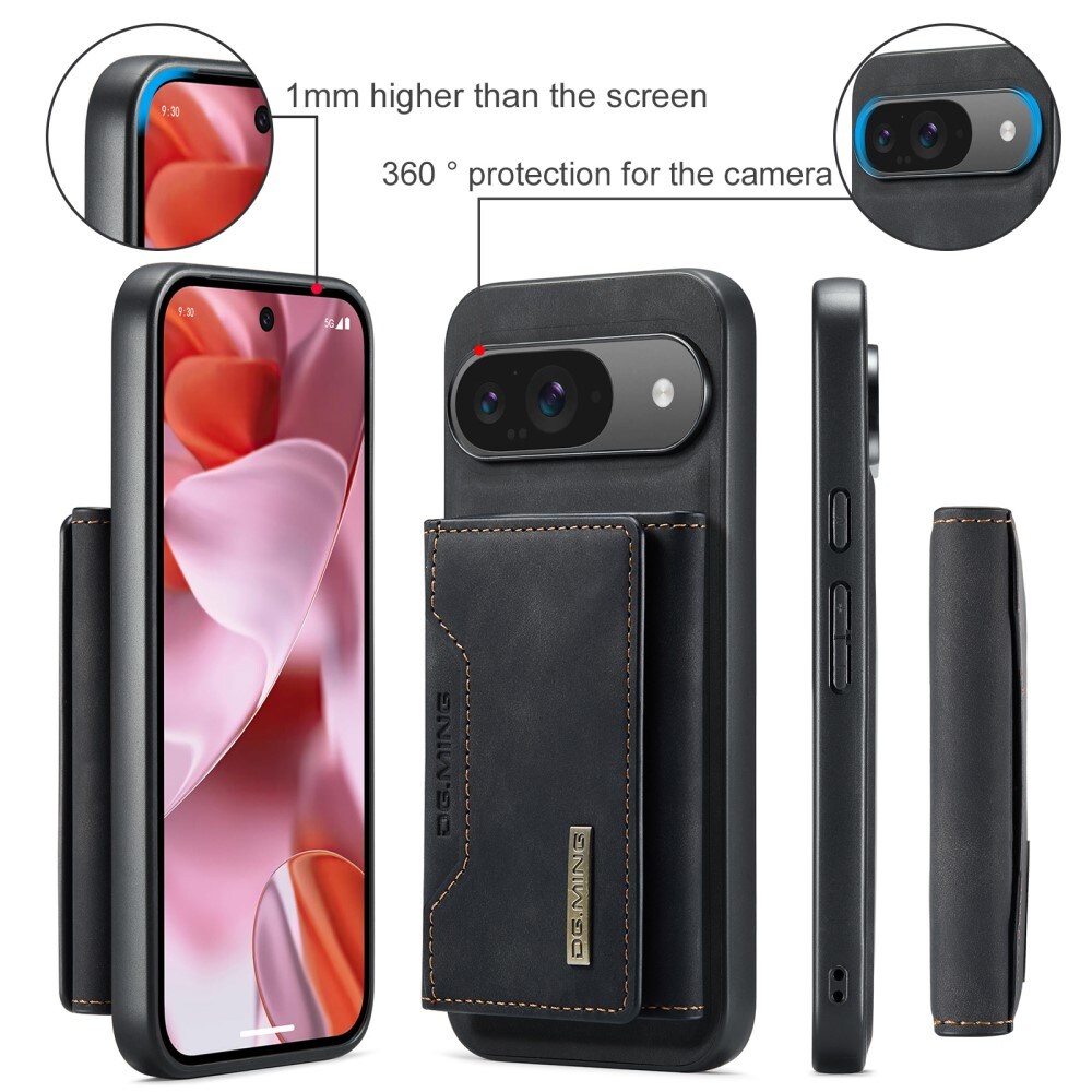 Google Pixel 9 Pro Cover med aftagelig pung, Sort