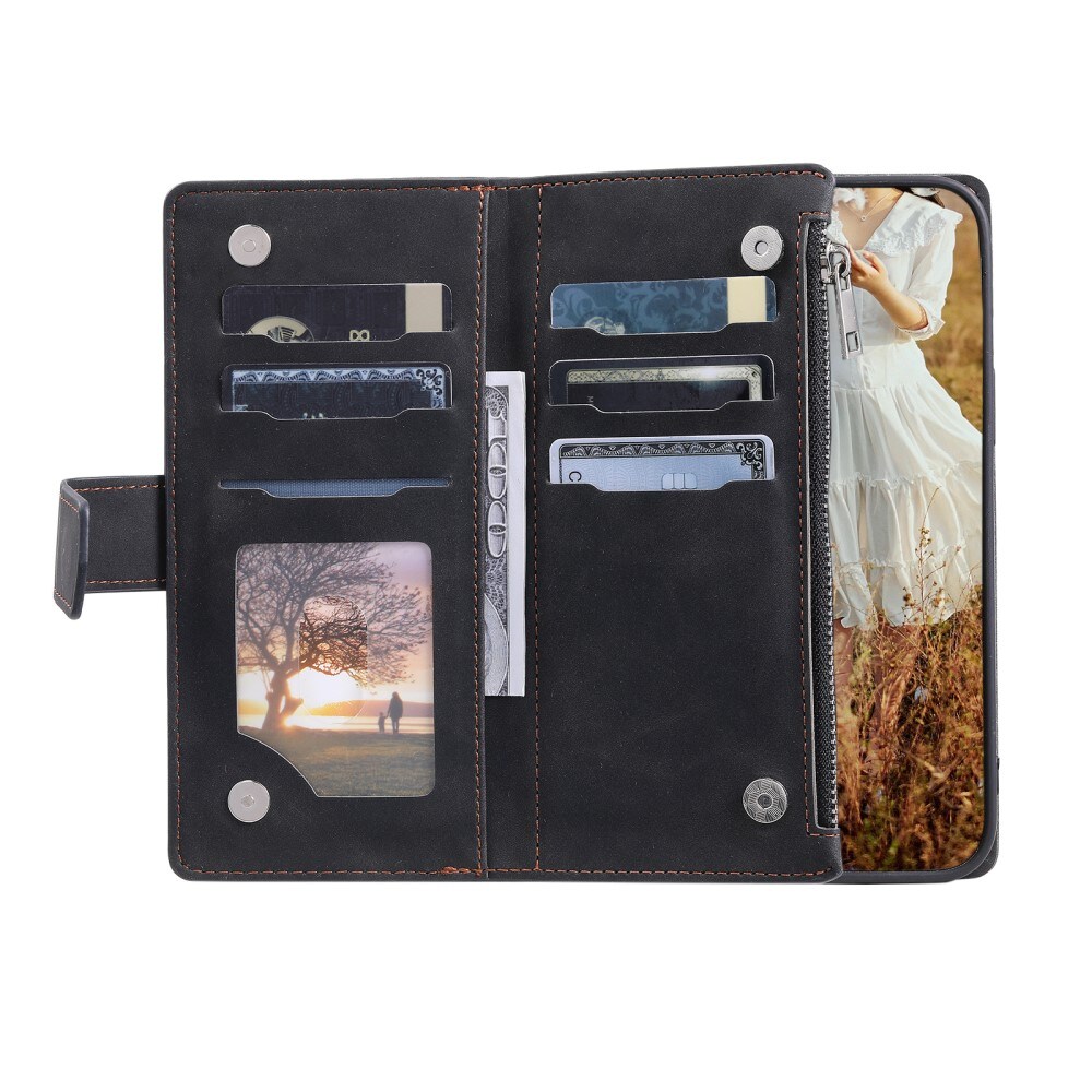 Samsung Galaxy S25 Ultra Quiltet pungtaske, Sort