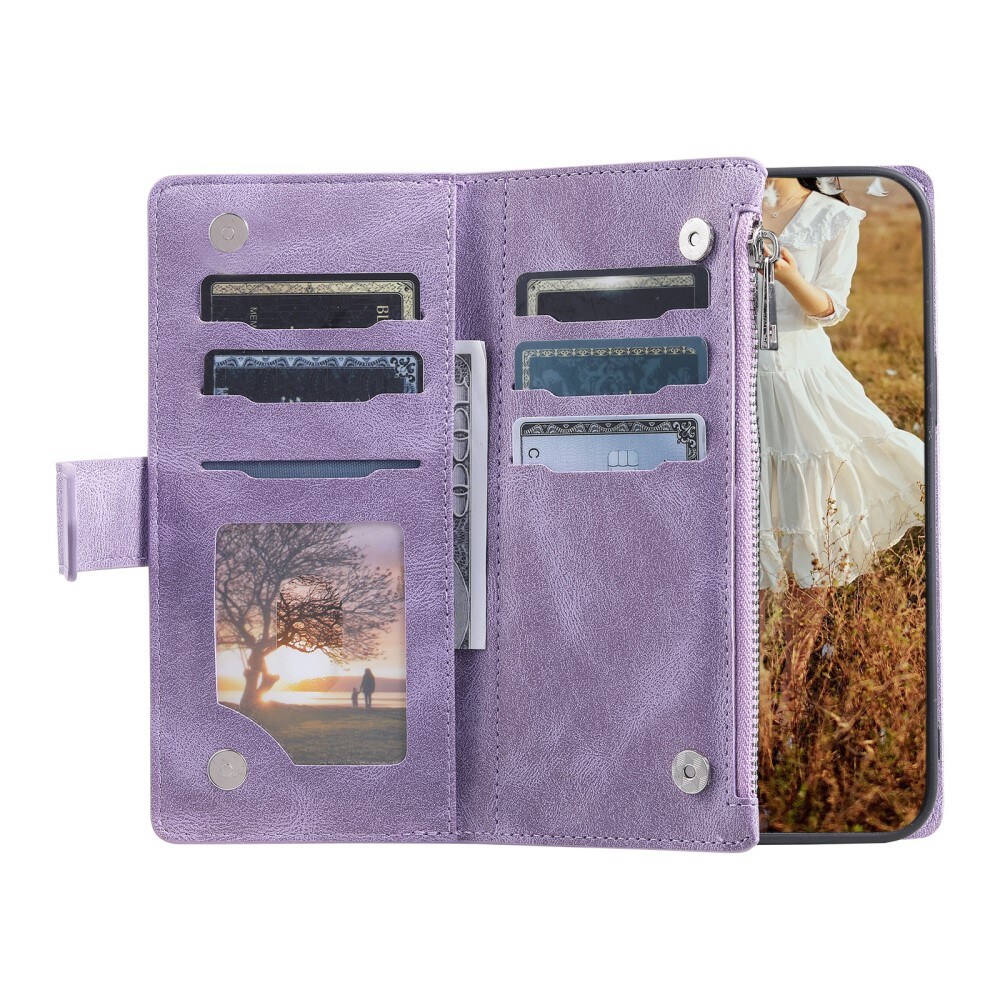Samsung Galaxy S25 Ultra Quiltet pungtaske, Lilla