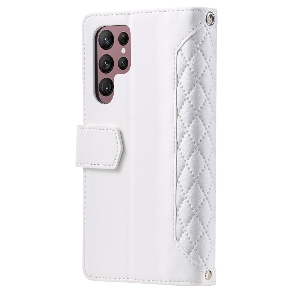 Samsung Galaxy S25 Ultra Quiltet pungtaske, Hvid