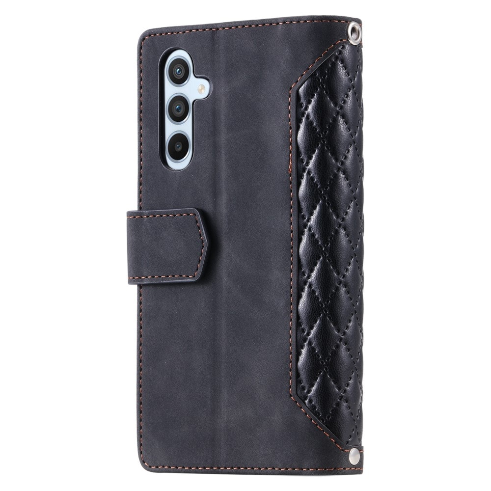 Samsung Galaxy S25 Plus Quiltet pungtaske, Sort