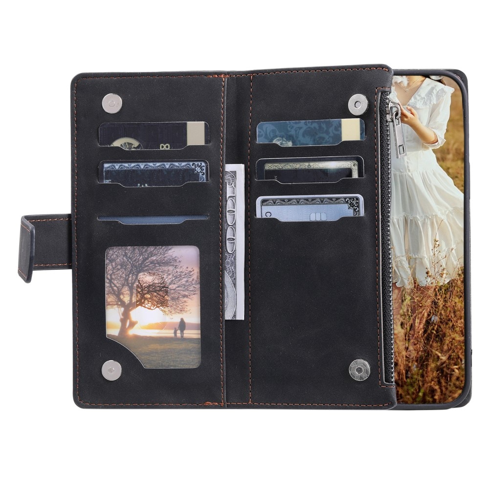 Samsung Galaxy S25 Plus Quiltet pungtaske, Sort