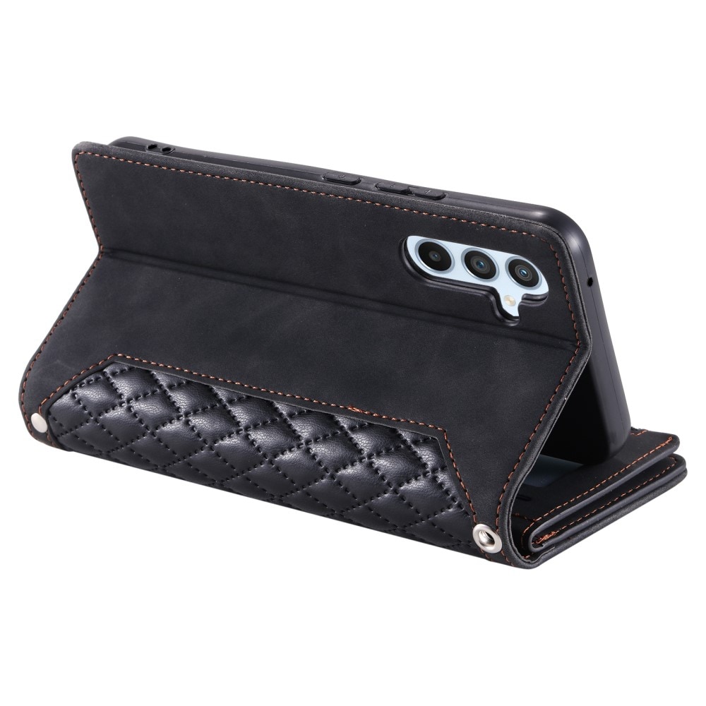 Samsung Galaxy S25 Plus Quiltet pungtaske, Sort