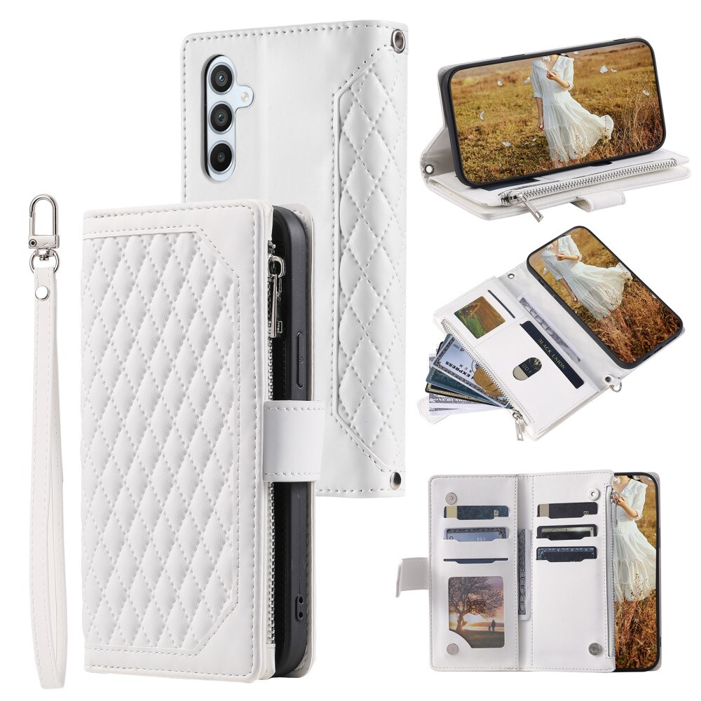 Samsung Galaxy S25 Plus Quiltet pungtaske, Hvid