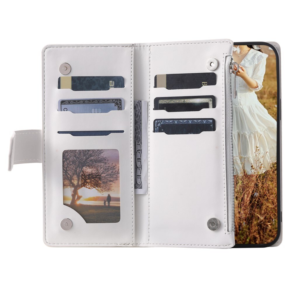 Samsung Galaxy S25 Plus Quiltet pungtaske, Hvid