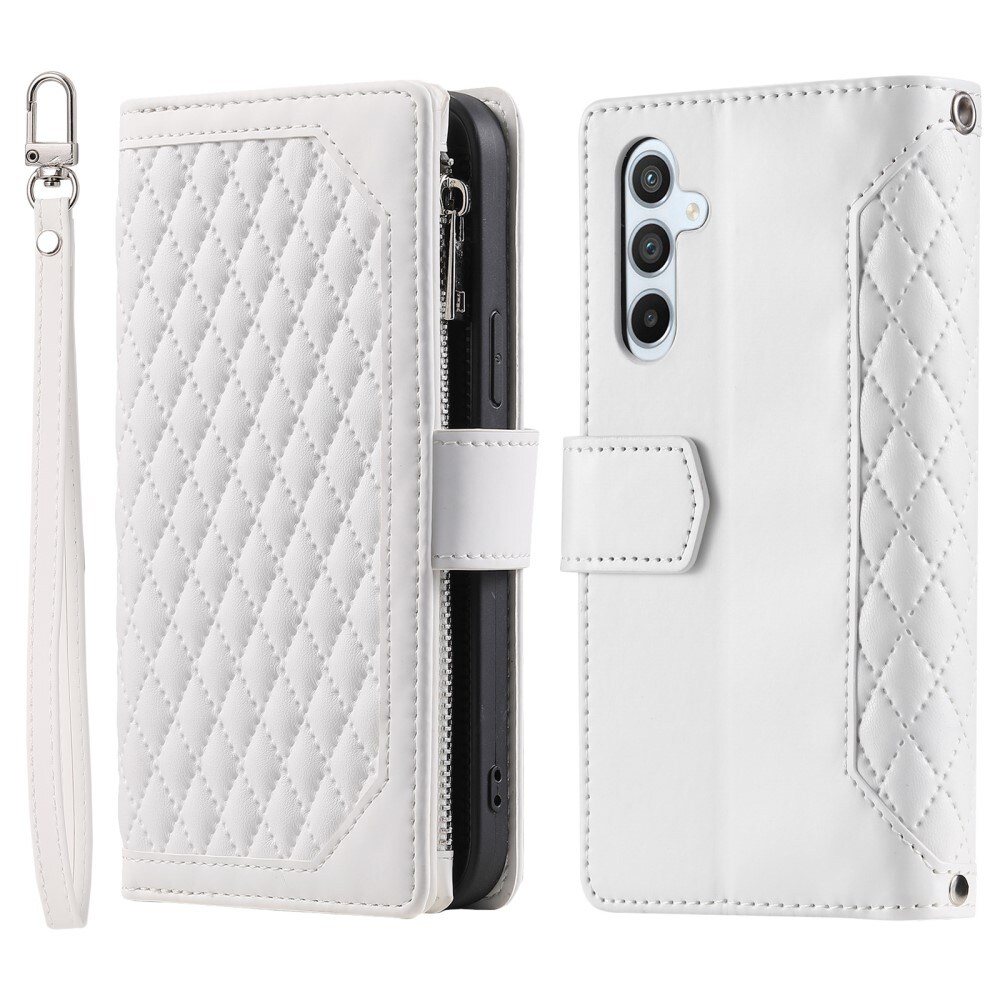 Samsung Galaxy S25 Plus Quiltet pungtaske, Hvid