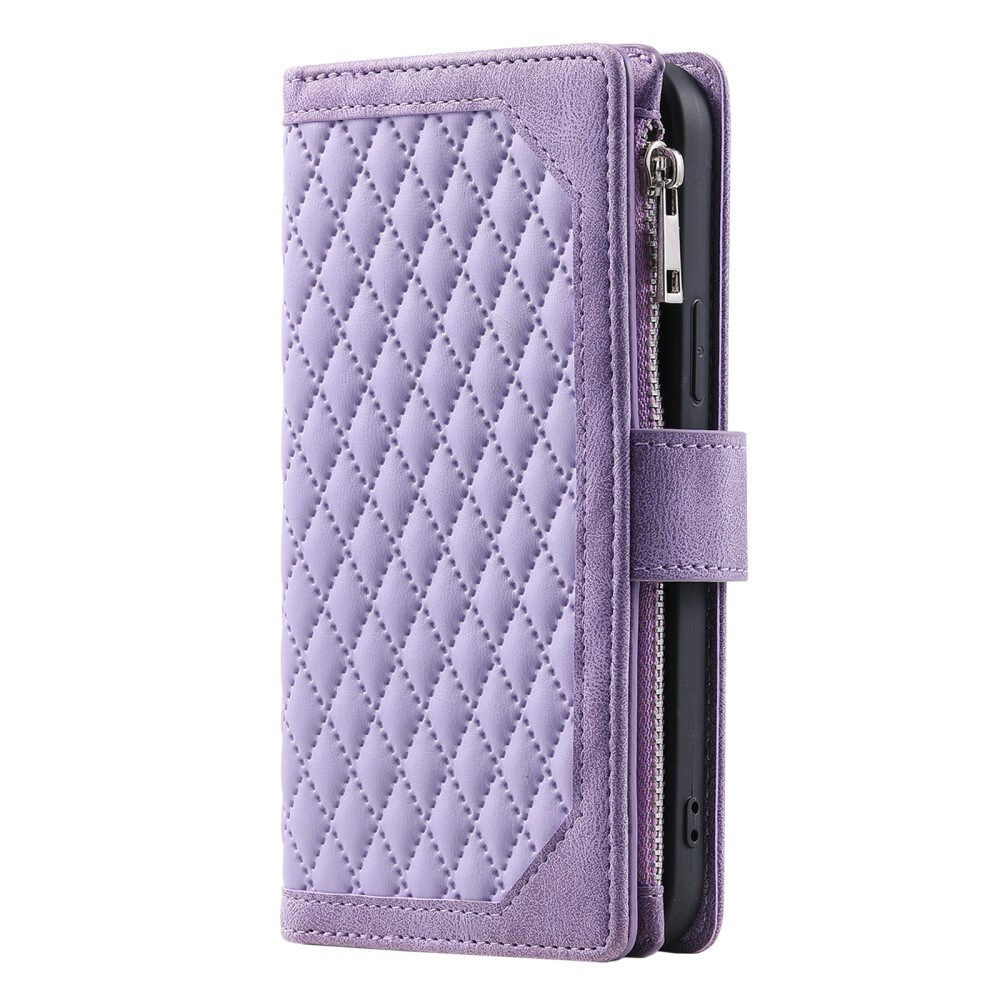 Samsung Galaxy S25 Quiltet pungtaske, Lilla