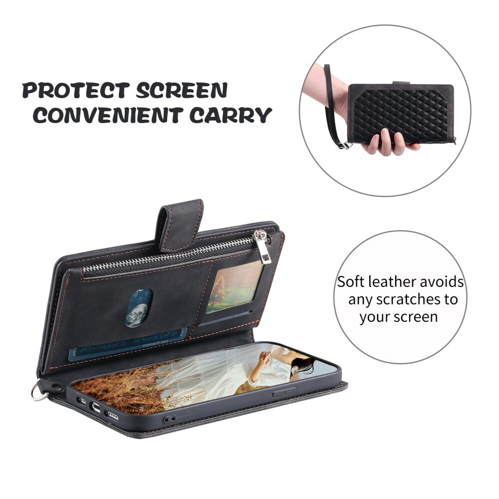 Samsung Galaxy S25 Quiltet pungtaske, Sort