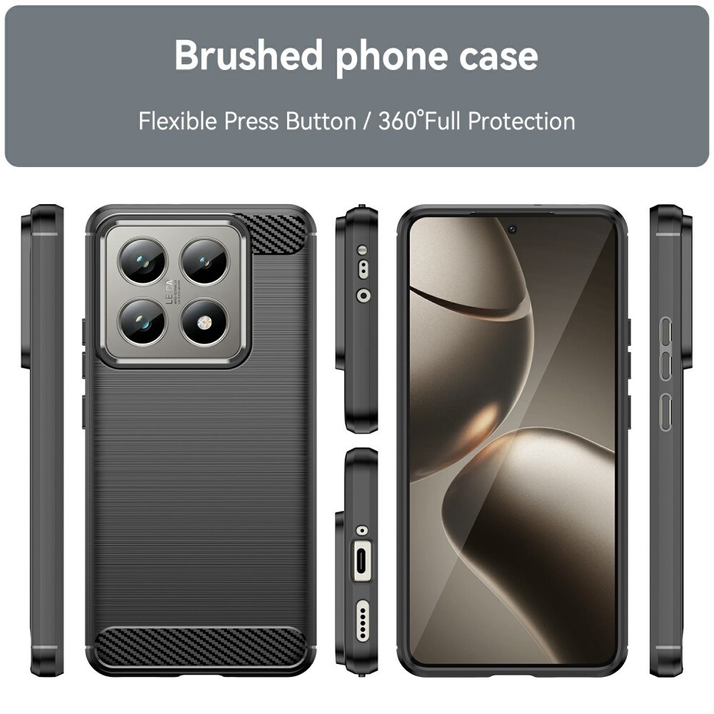 Xiaomi 14T TPU-cover Brushed, Sort