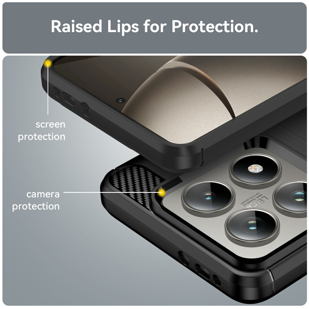 Xiaomi 14T TPU-cover Brushed, Sort