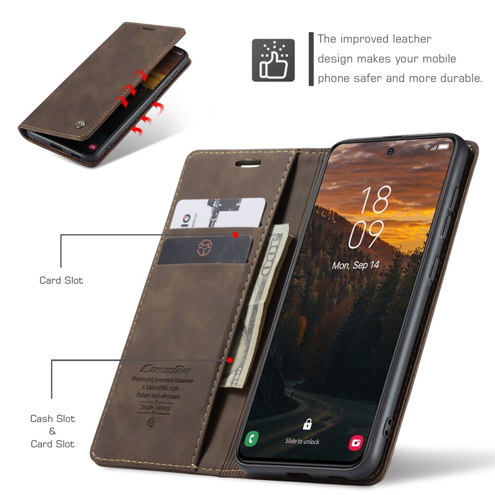 Samsung Galaxy S24 FE Slankt pungetui, Brun