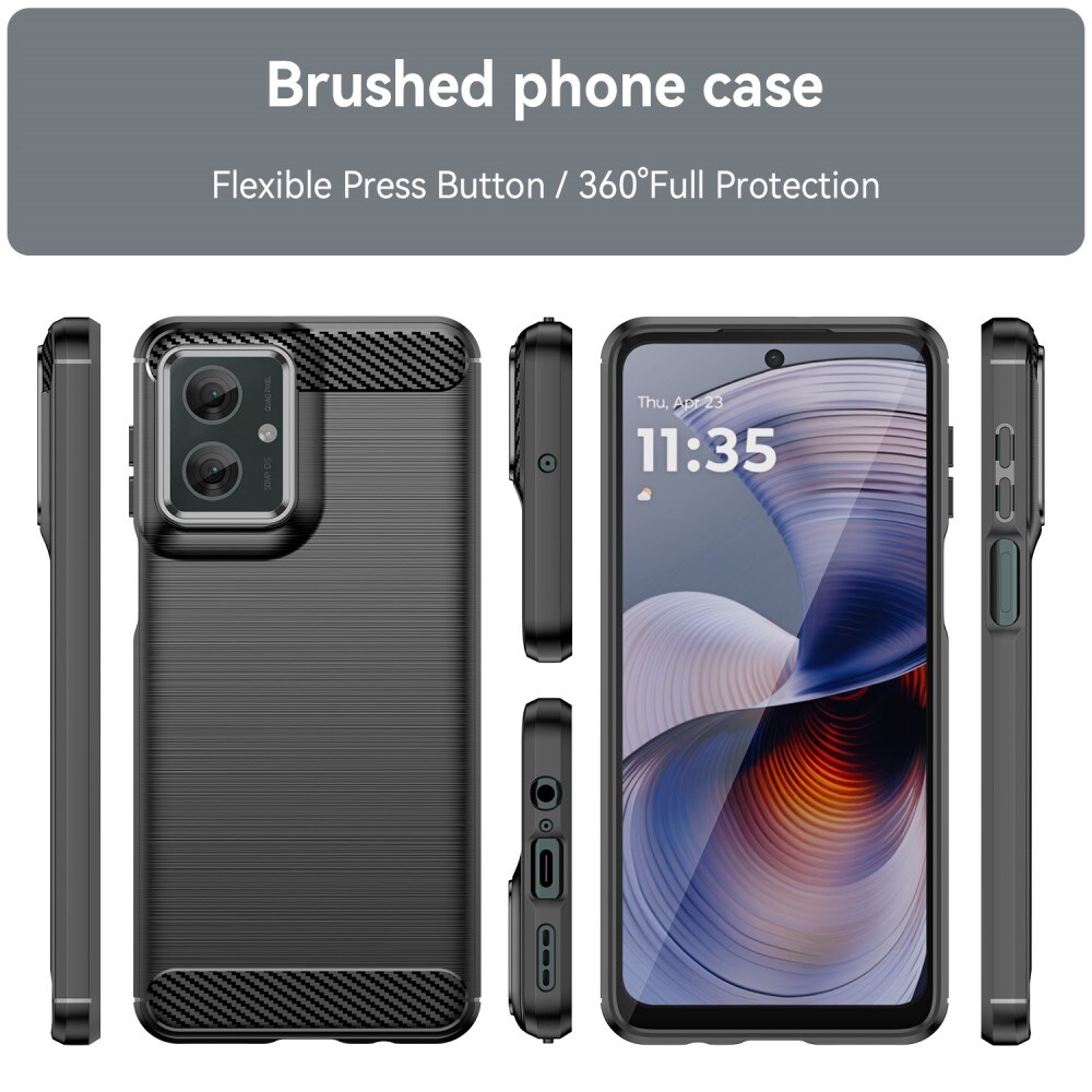 Motorola Moto G55 TPU-cover Brushed, Sort