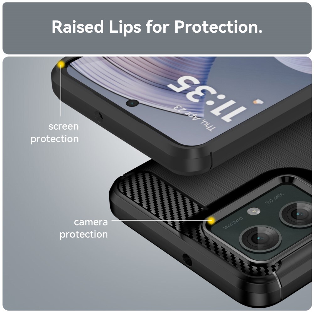 Motorola Moto G55 TPU-cover Brushed, Sort