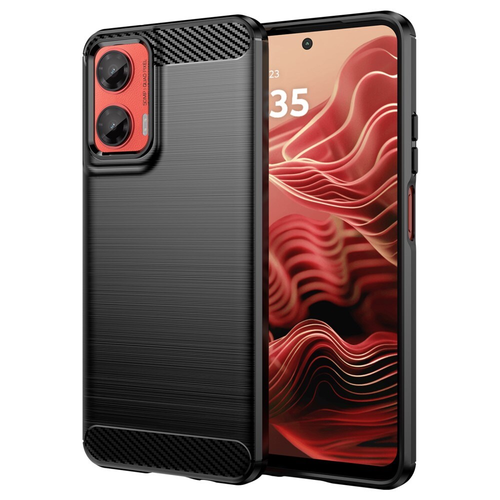 Motorola Moto G35 TPU-cover Brushed, Sort