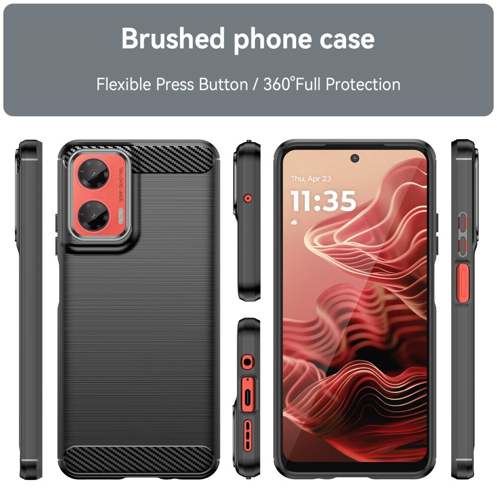 Motorola Moto G35 TPU-cover Brushed, Sort