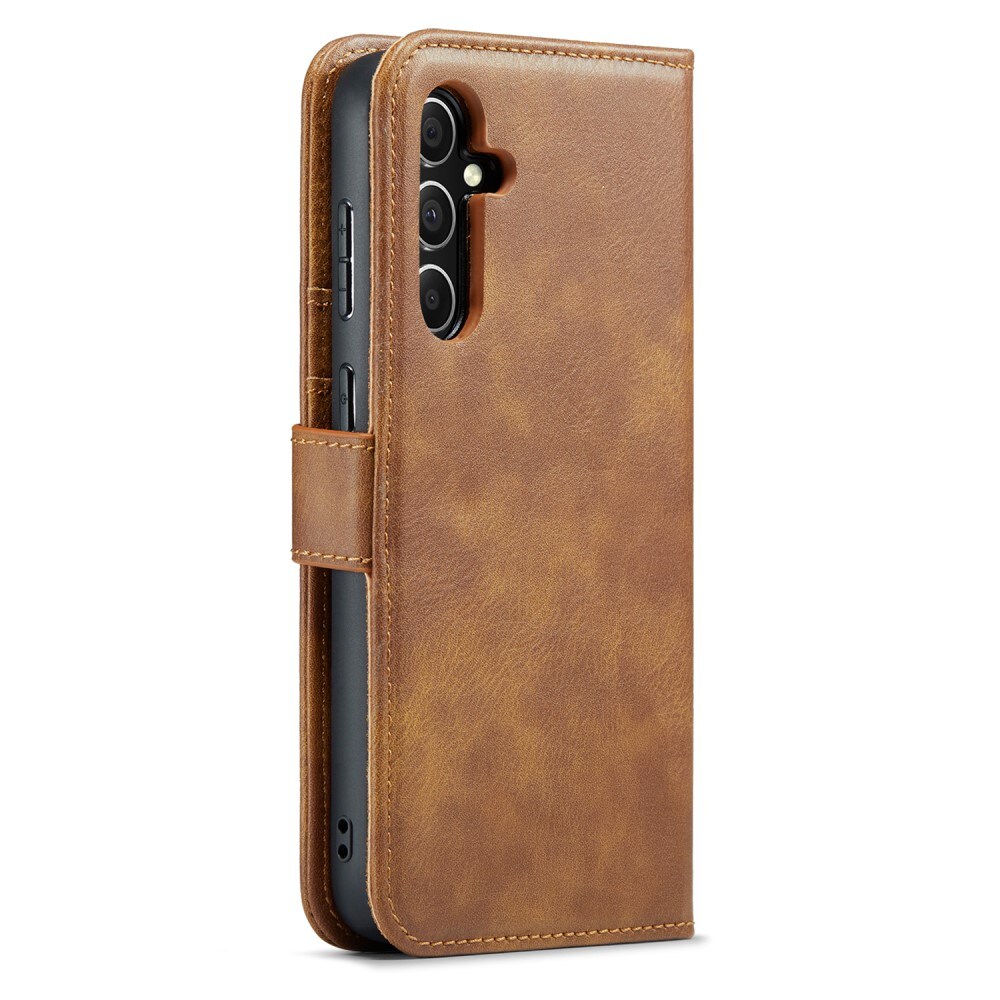 Samsung Galaxy A16 Pungetui med aftageligt cover, Cognac