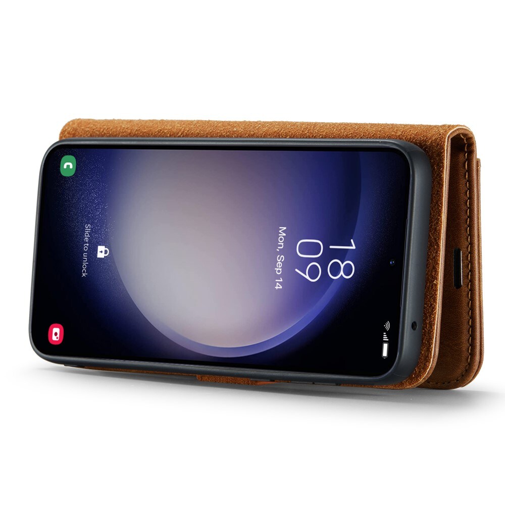 Samsung Galaxy A16 Pungetui med aftageligt cover, Cognac