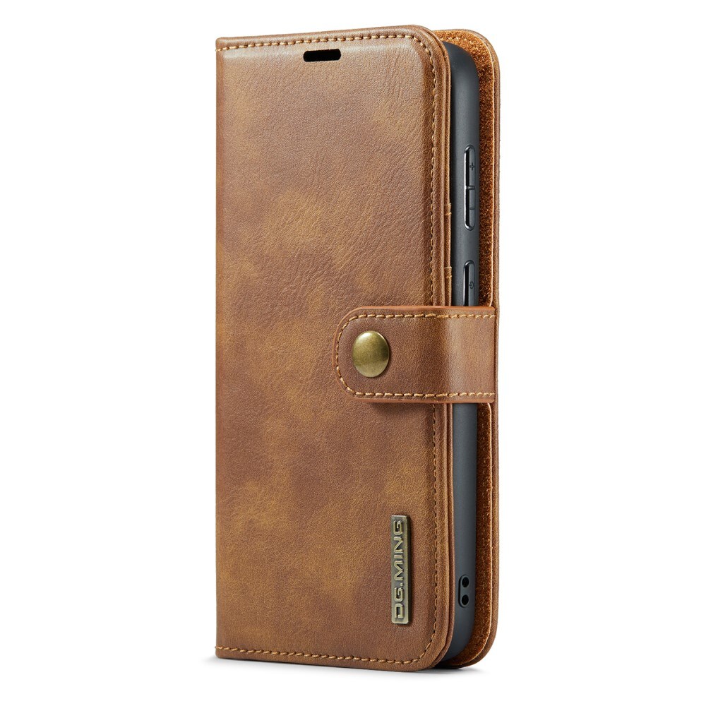 Samsung Galaxy A16 Pungetui med aftageligt cover, Cognac
