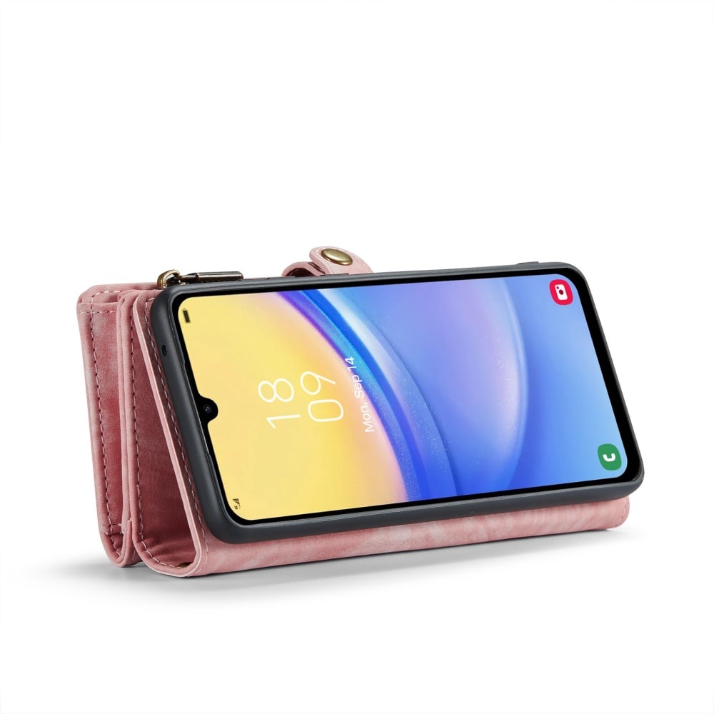 Samsung Galaxy A16 Rummeligt pungetui med mange kortholdere, Lyserød