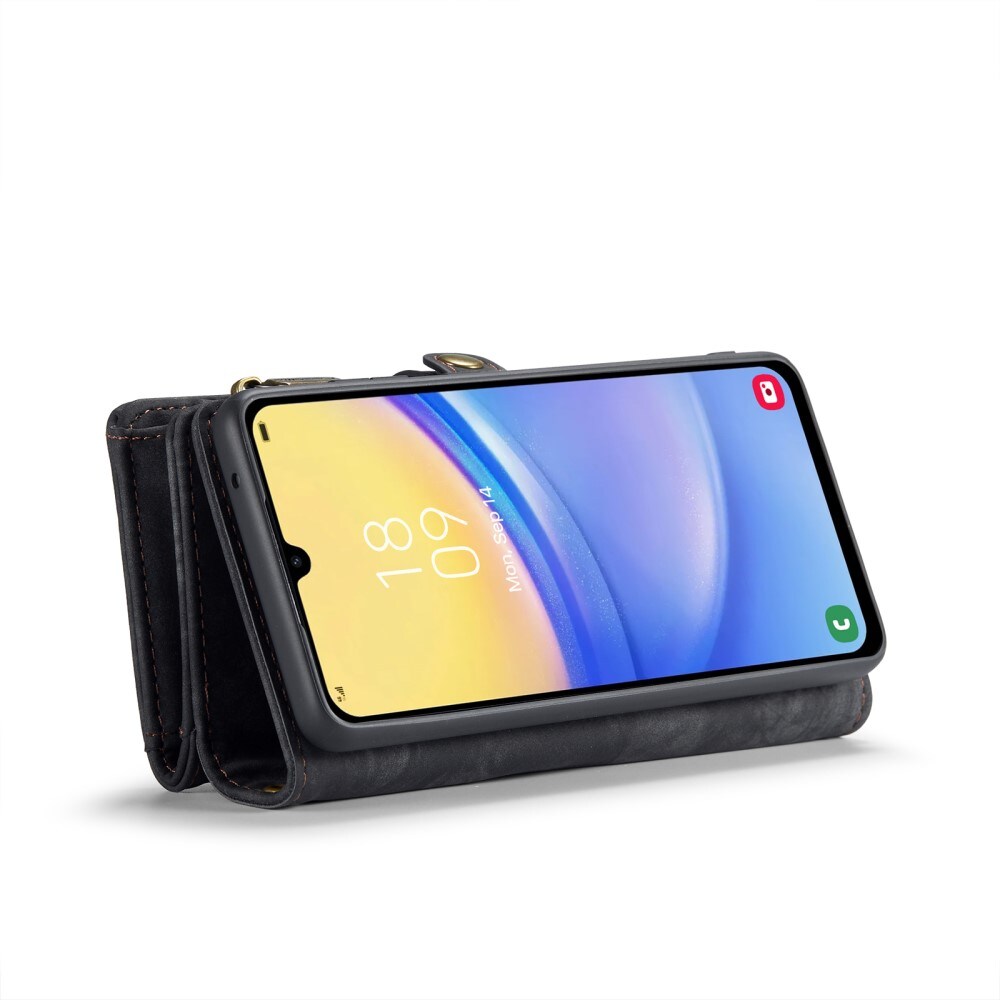 Samsung Galaxy A16 Rummeligt pungetui med mange kortholdere, Grå