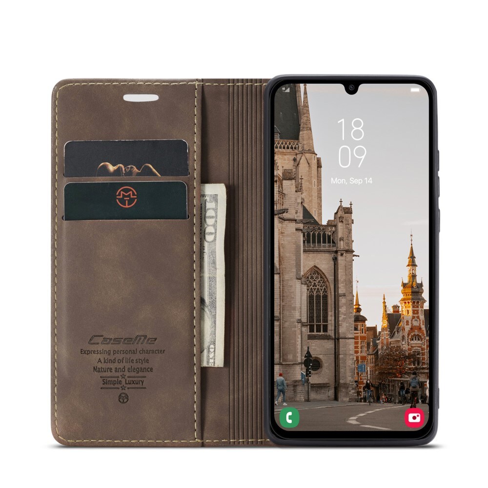 Samsung Galaxy A16 Slankt pungetui, Brun