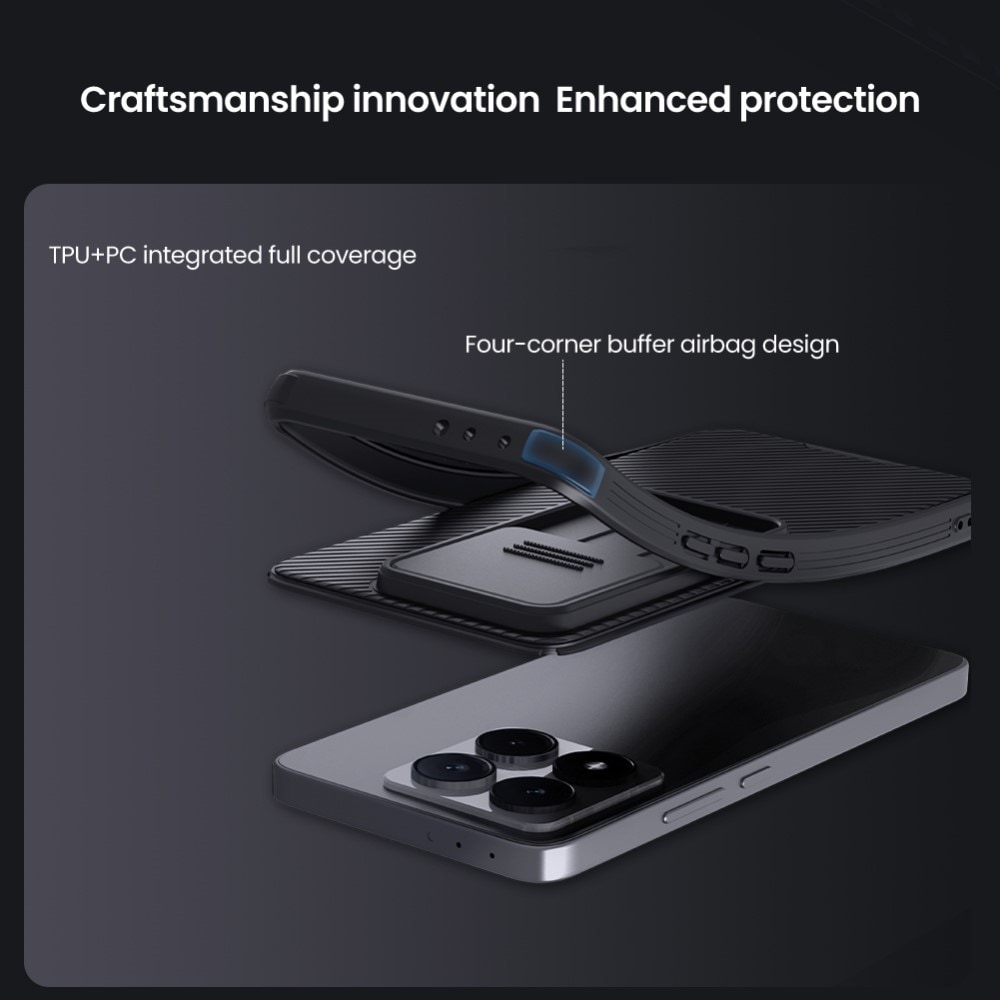Xiaomi 14T Cover med kamerabeskyttelse - CamShield, Sort