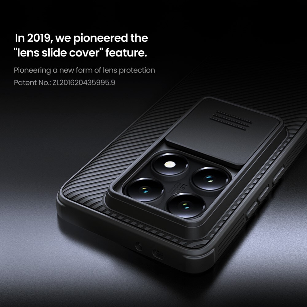 Xiaomi 14T Pro Cover med kamerabeskyttelse - CamShield, Sort