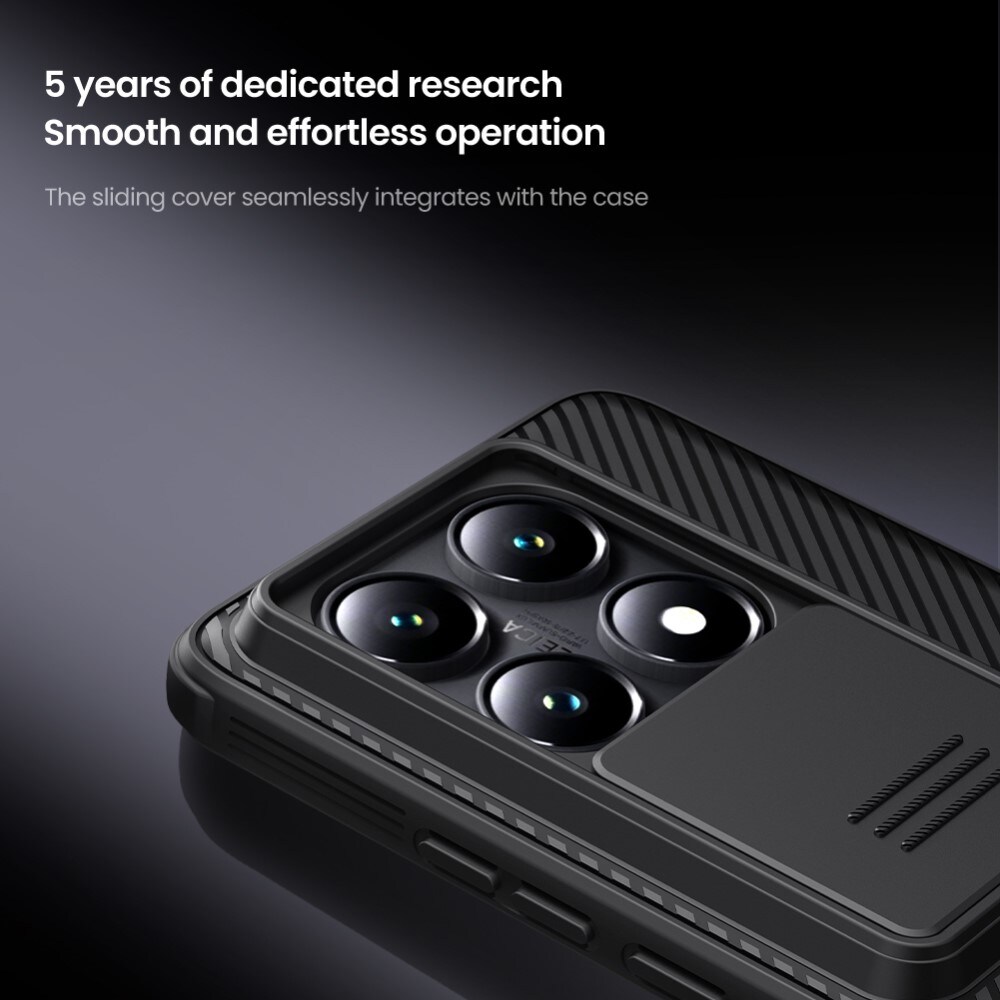 Xiaomi 14T Pro Cover med kamerabeskyttelse - CamShield, Sort