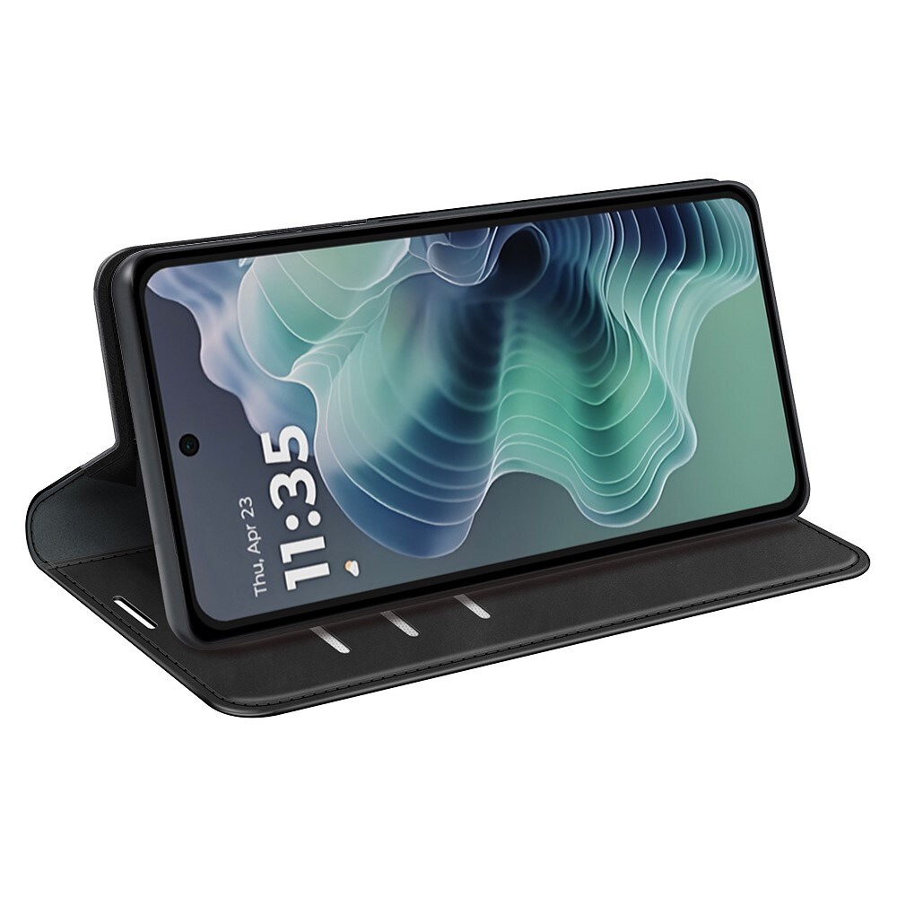 Motorola Moto G35 Slankt etui med kortholder, Sort