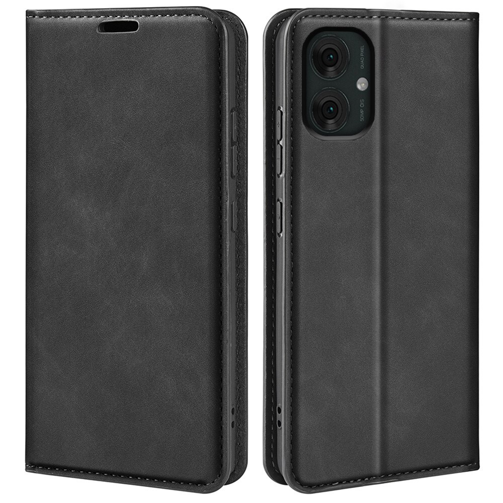Motorola Moto G55 Slankt etui med kortholder, Sort