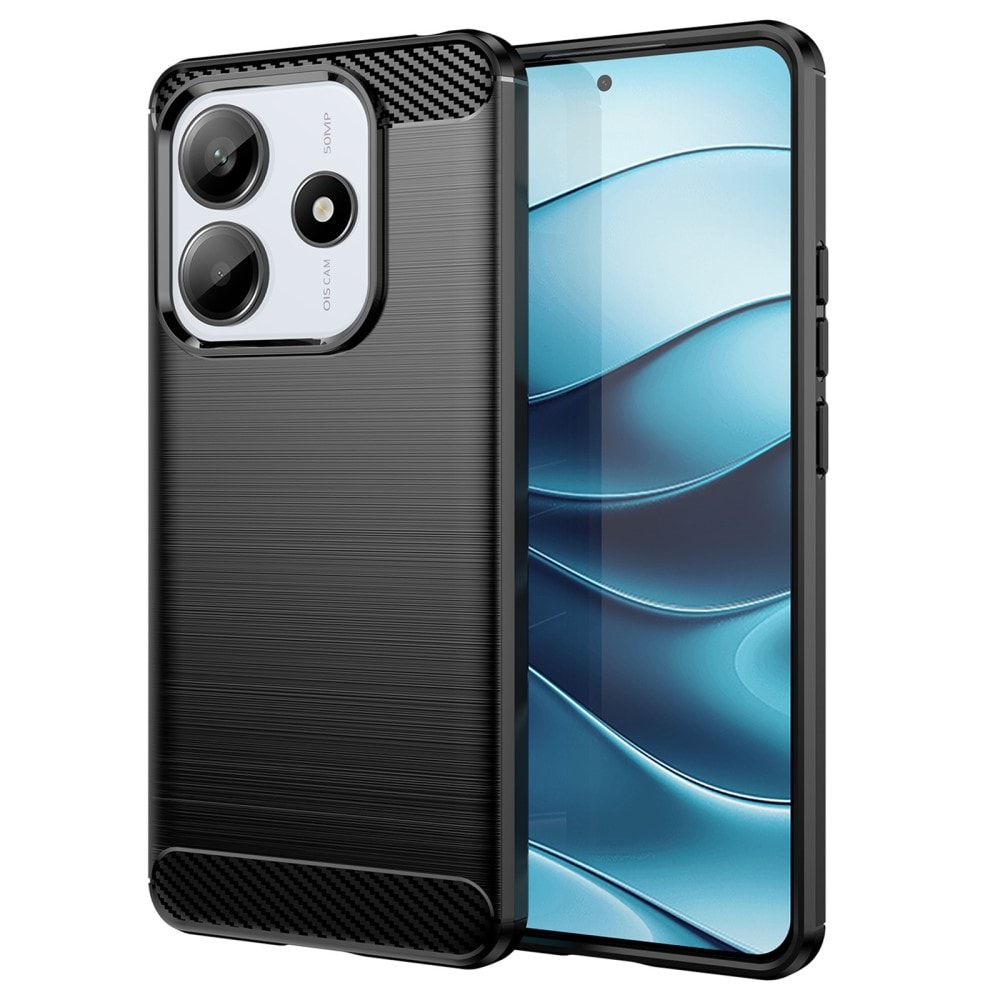 Xiaomi Redmi Note 14 5G TPU-cover Brushed, Sort