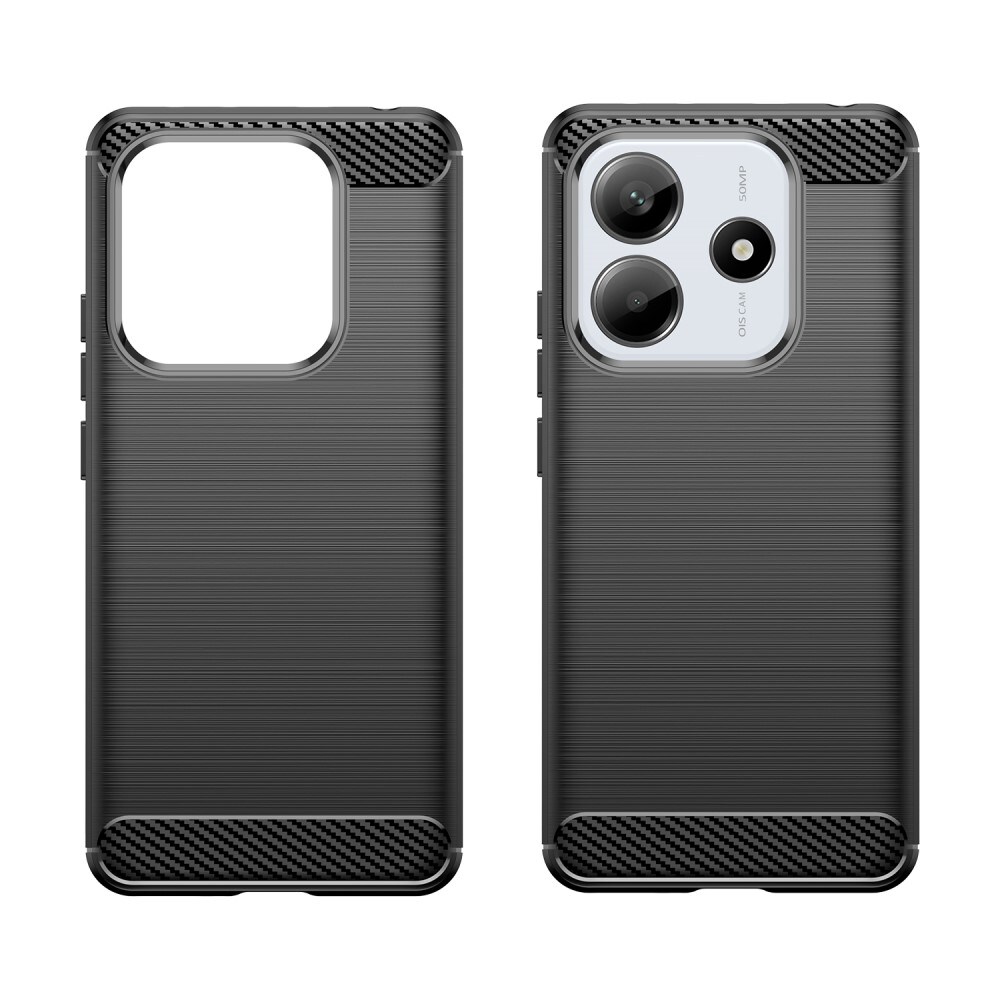 Xiaomi Redmi Note 14 5G TPU-cover Brushed, Sort