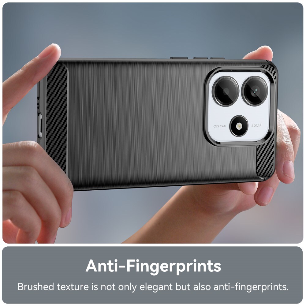 Xiaomi Redmi Note 14 5G TPU-cover Brushed, Sort