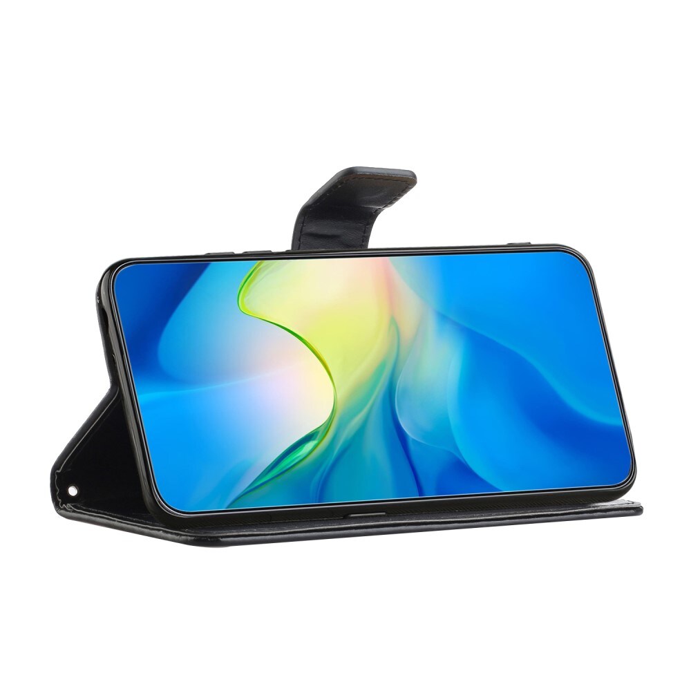 Samsung Galaxy A36 Mobiletui med sommerfugle, Sort