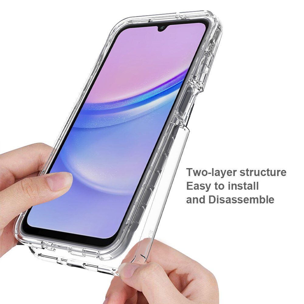 Samsung Galaxy S25 Edge Mobilcover Full Protection, Gennemsigtig